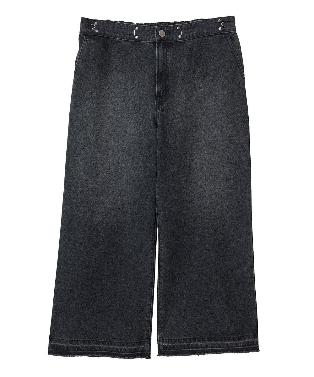 Green Parks タックワイドデニムパンツ 