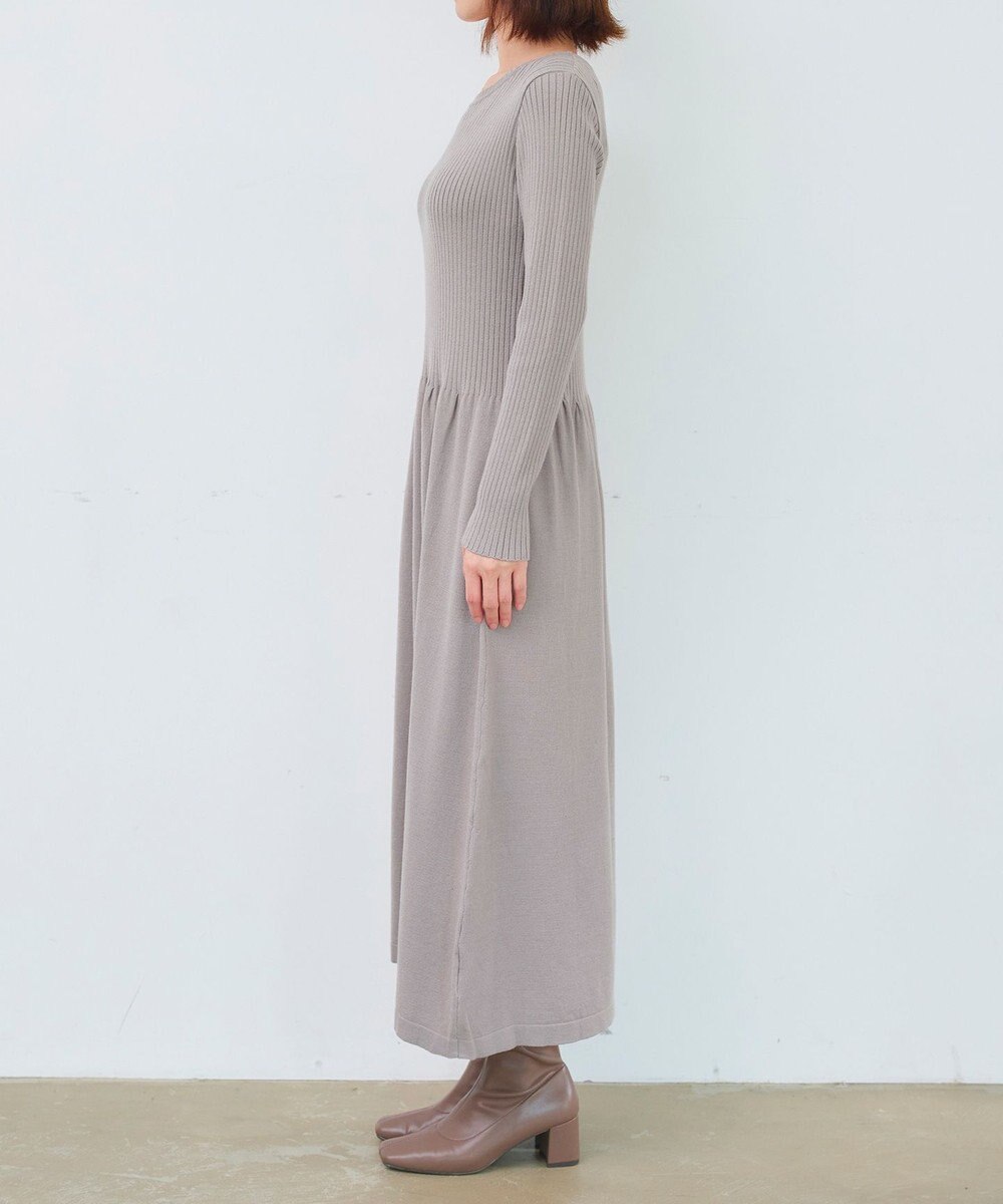 Tiaclasse 【2点セット・洗える】細ケーブルニットトップス＆ニットワンピース 