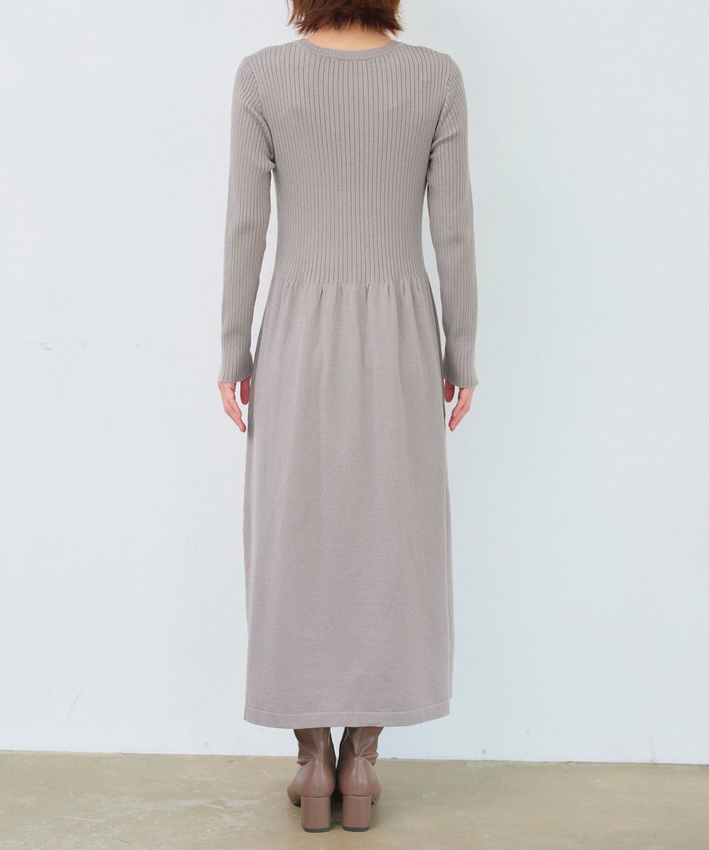 Tiaclasse 【2点セット・洗える】細ケーブルニットトップス＆ニットワンピース 