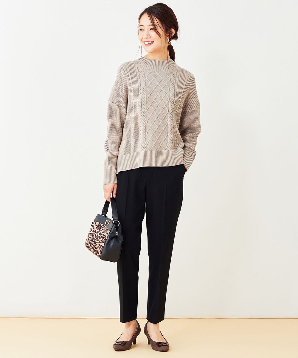 ANY SIS 【蓄熱効果】サーモトロン 2WAYストレッチ テーパードパンツ 