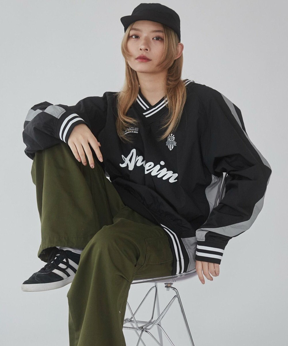 WEGO 【ユニセックス着用ITEM】ナイロングラフィックプルオーバー 