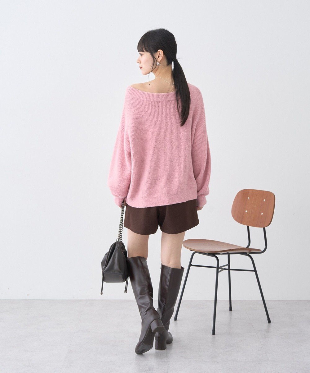 earth music&ecology パウダーシャギー畦プルオーバー 