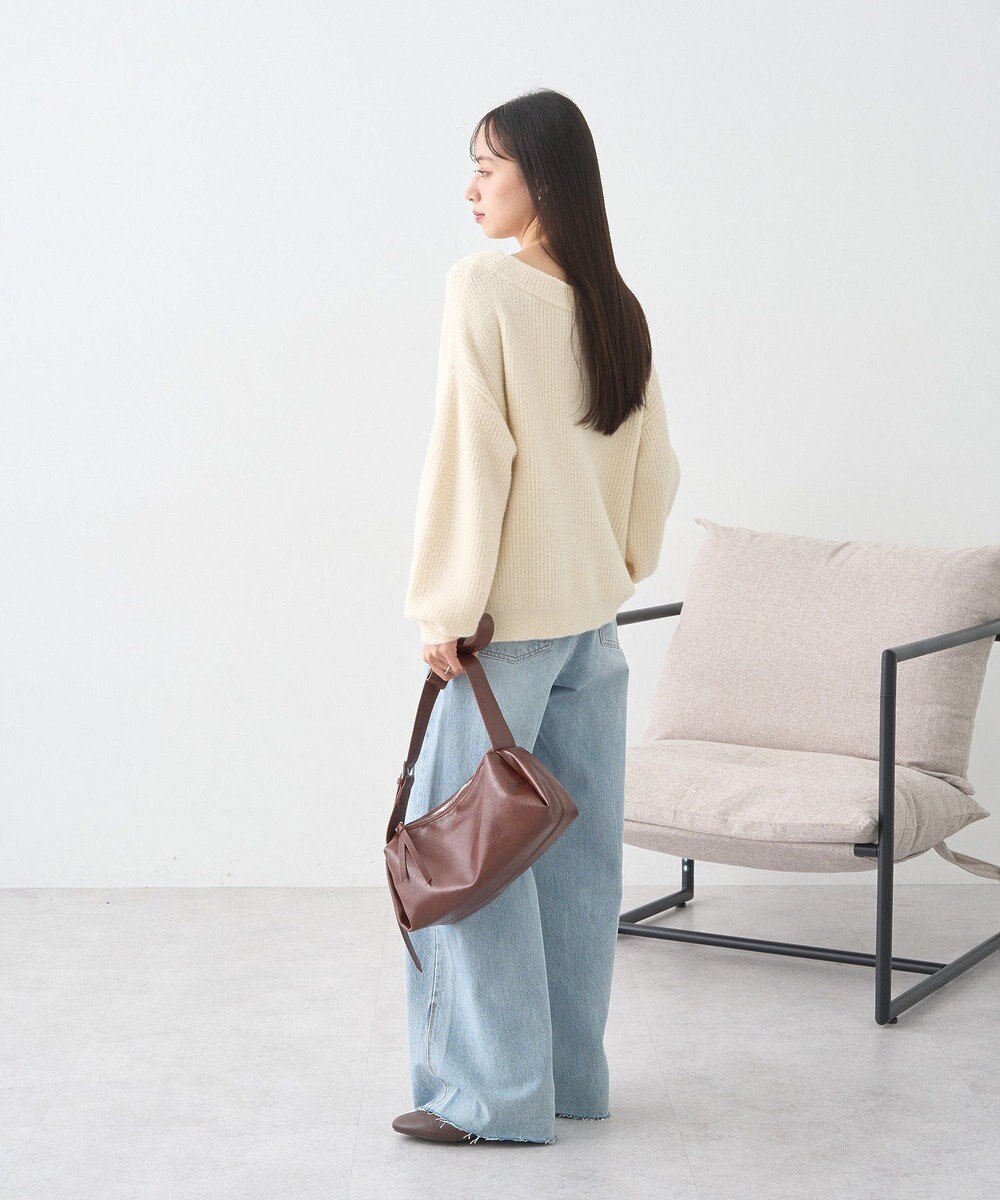 earth music&ecology パウダーシャギー畦プルオーバー 