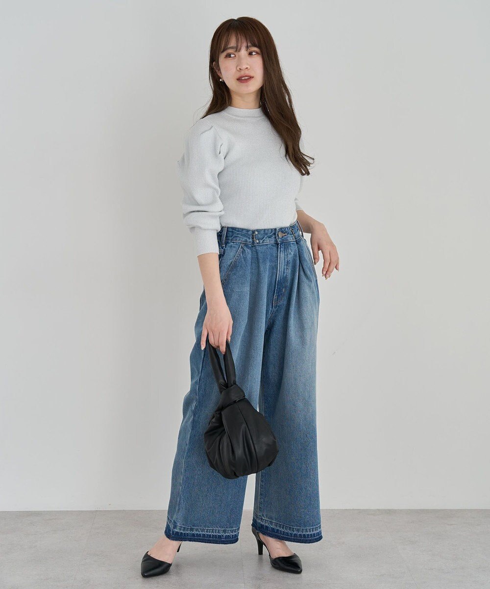 Green Parks タックワイドデニムパンツ 