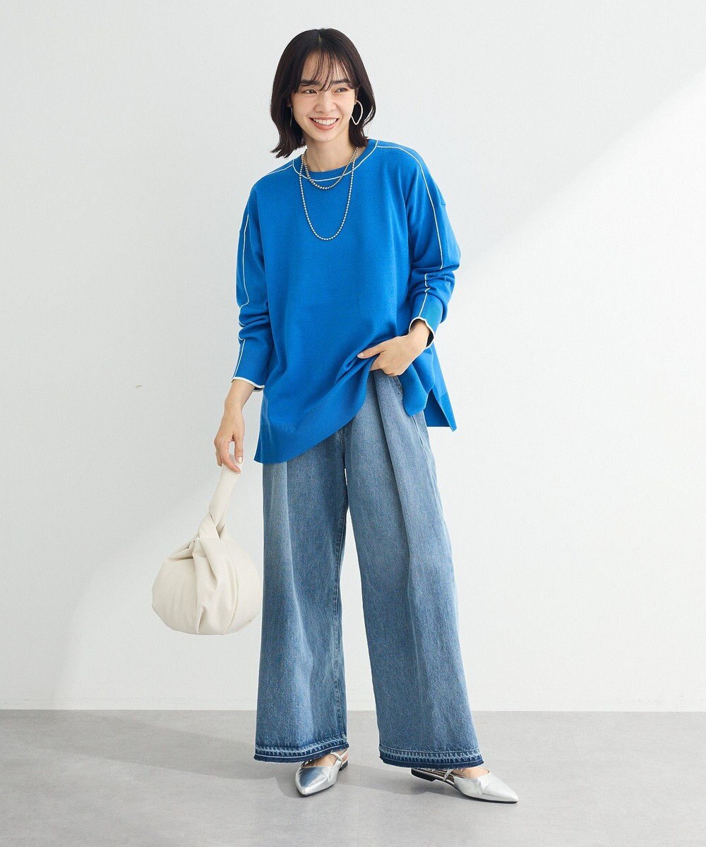 Green Parks タックワイドデニムパンツ 