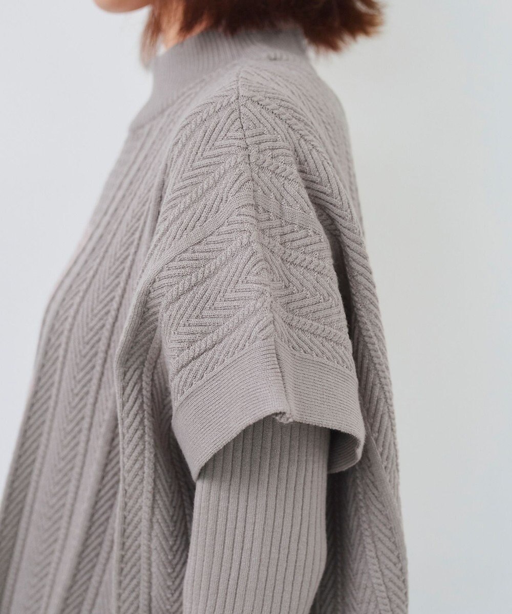 Tiaclasse 【2点セット・洗える】細ケーブルニットトップス＆ニットワンピース 