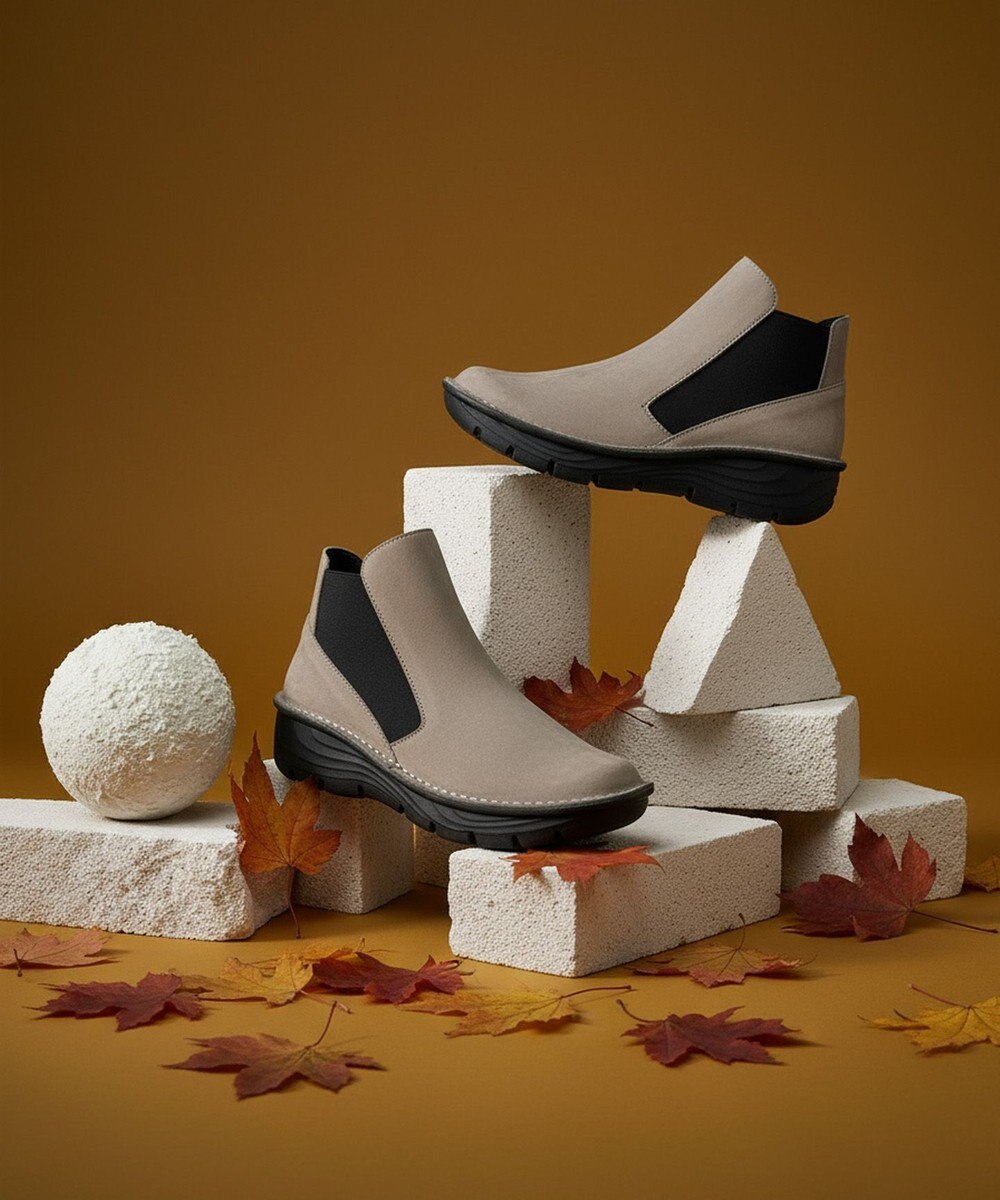 Pointer 本革超軽量サイドゴアショートブーツ 