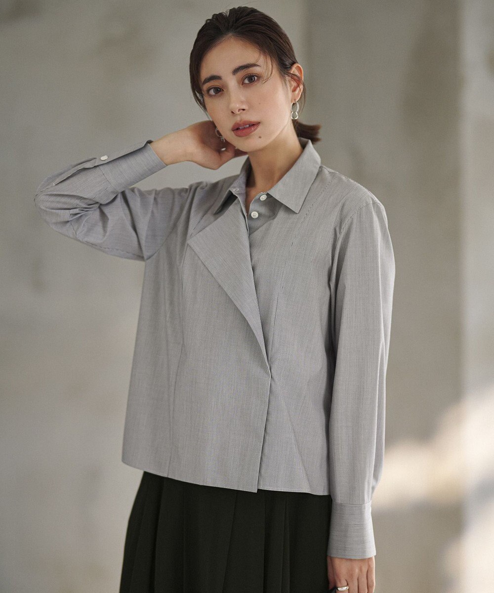 ICB クリーンブロード ライダース風 クロップドシャツ 