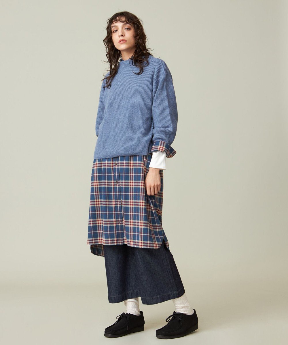 J.PRESS YORK STREET 【WOMEN】ウールカシミヤ ボトルネックショートニット 