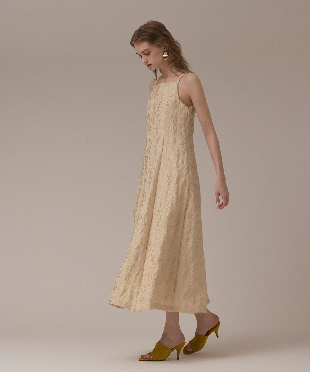 GRACE CONTINENTAL リーフジャガードキャミワンピース 