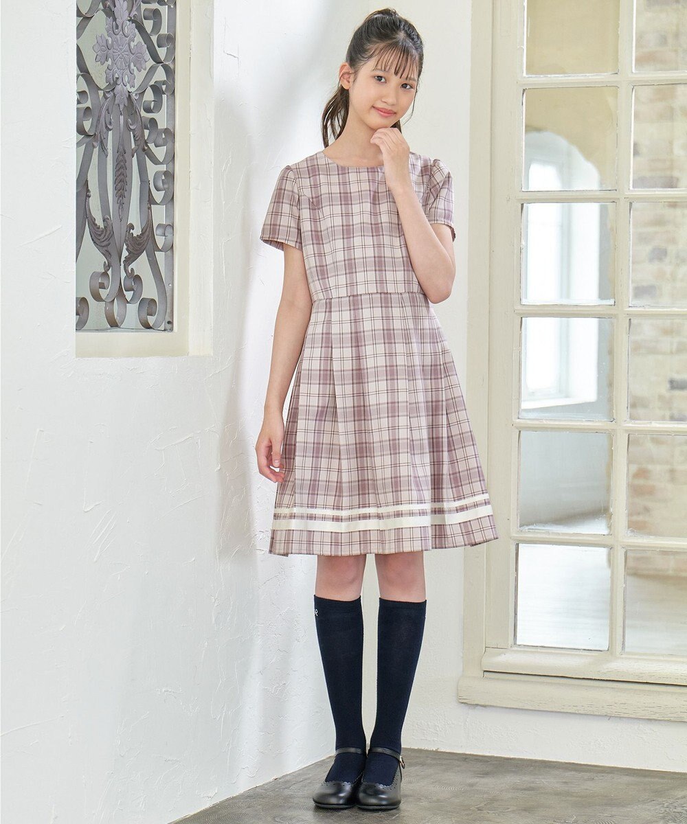 ANY KIDS 【2点セット】セーラージャケット+チェックワンピース 