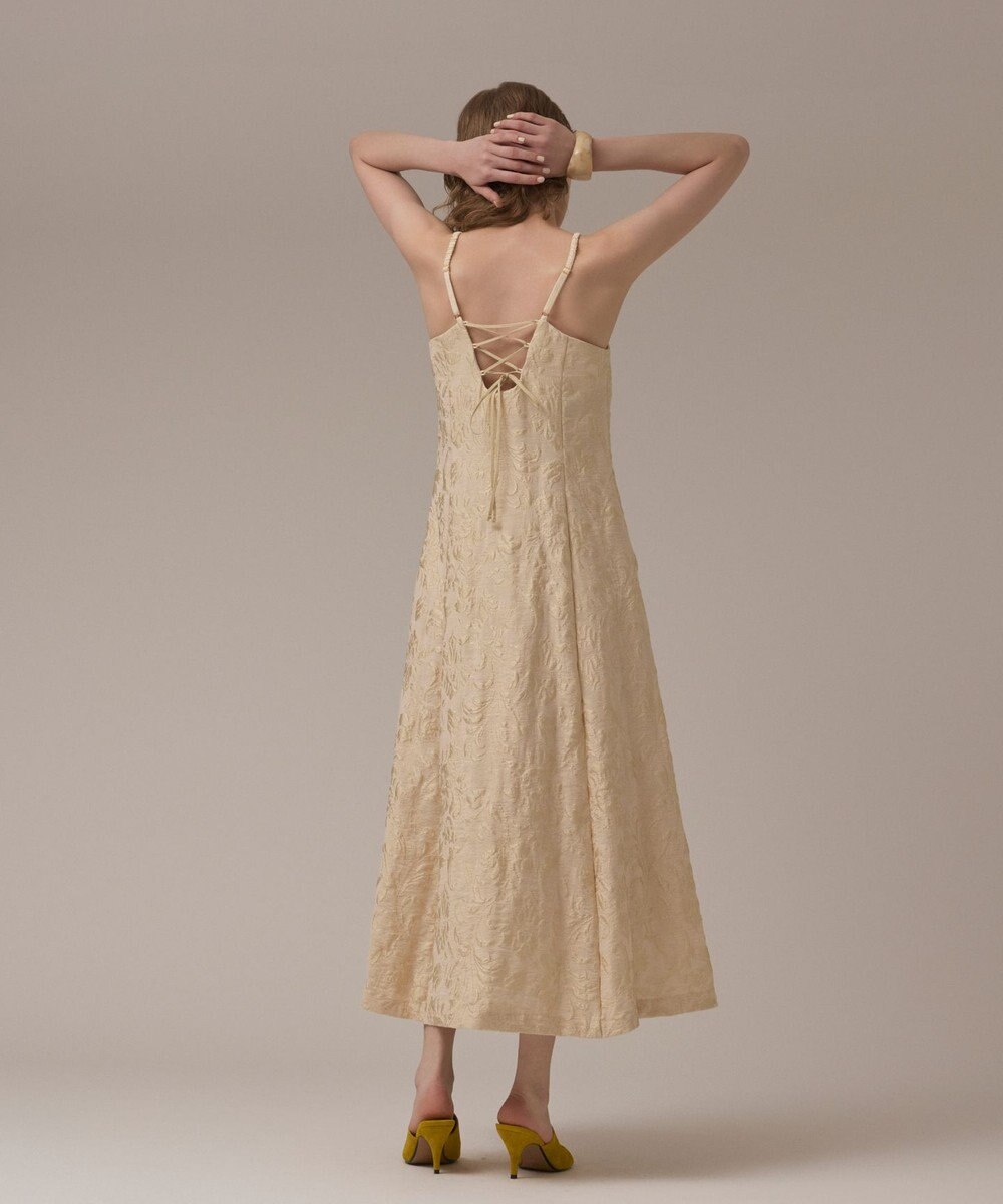 GRACE CONTINENTAL リーフジャガードキャミワンピース 