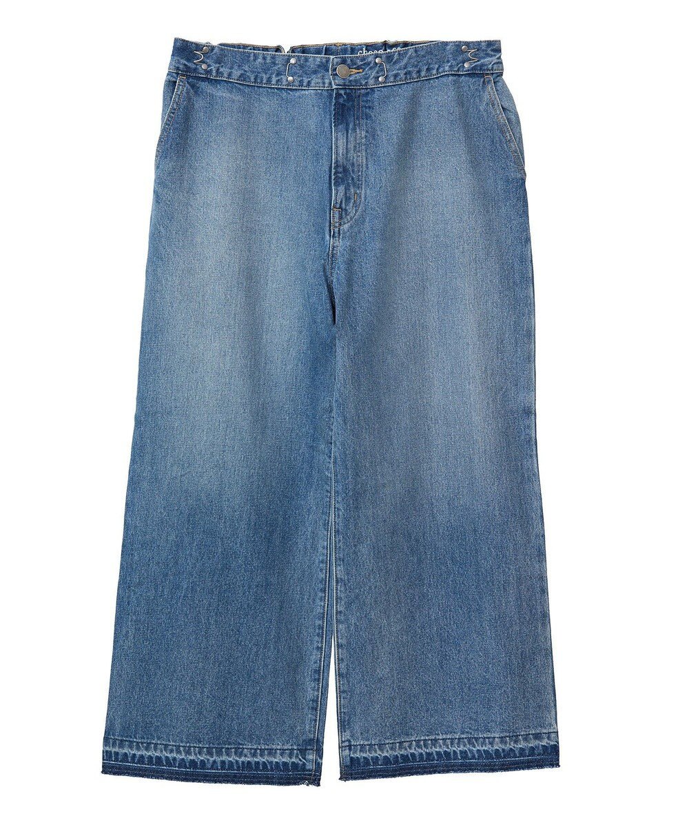 Green Parks タックワイドデニムパンツ 