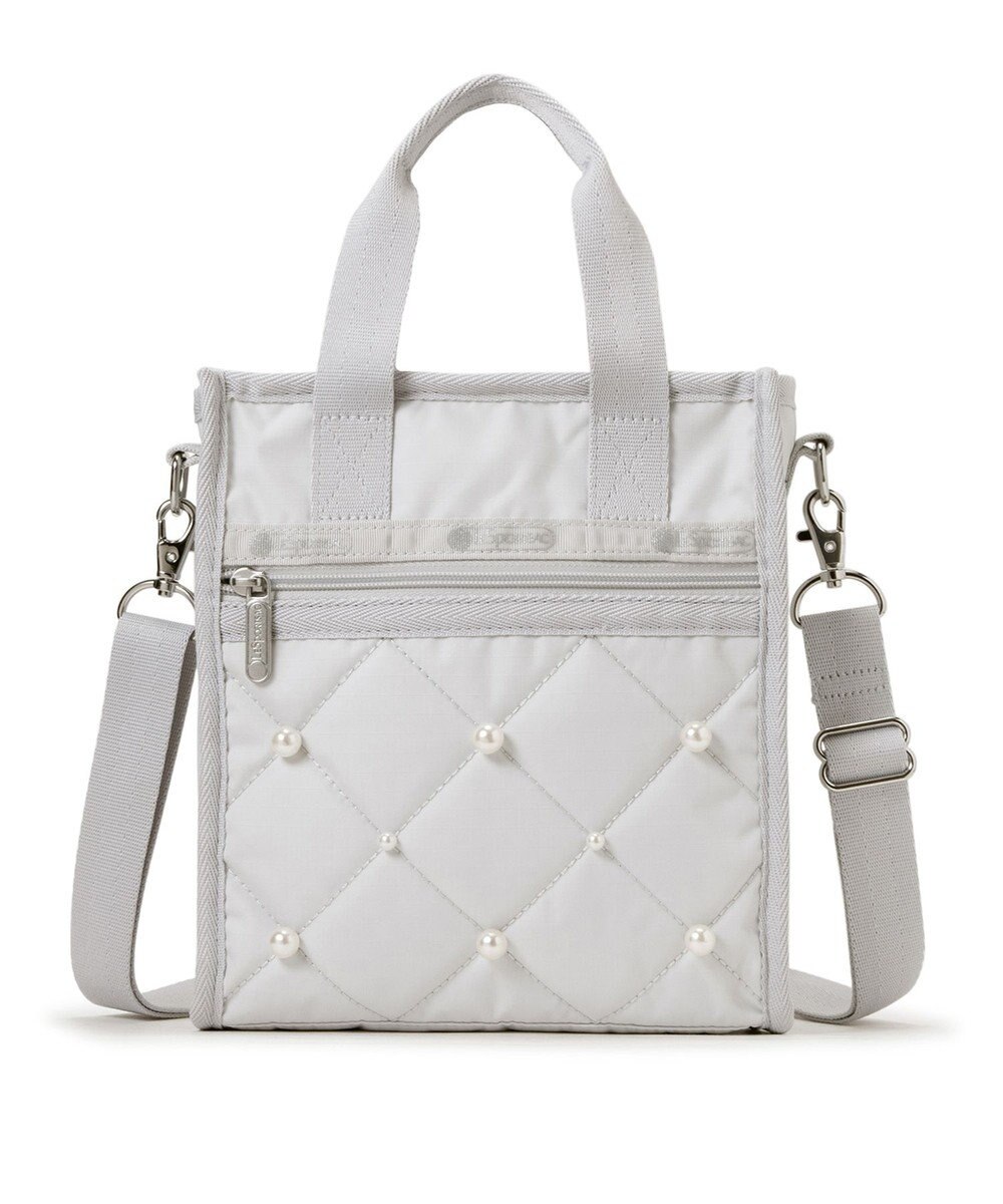 LeSportsac MINI N/S TOTE W/ PEARLS/ミストグレーパール 
