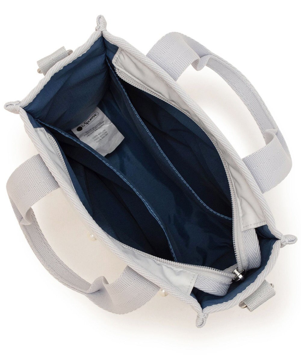 LeSportsac MINI N/S TOTE W/ PEARLS/ミストグレーパール 