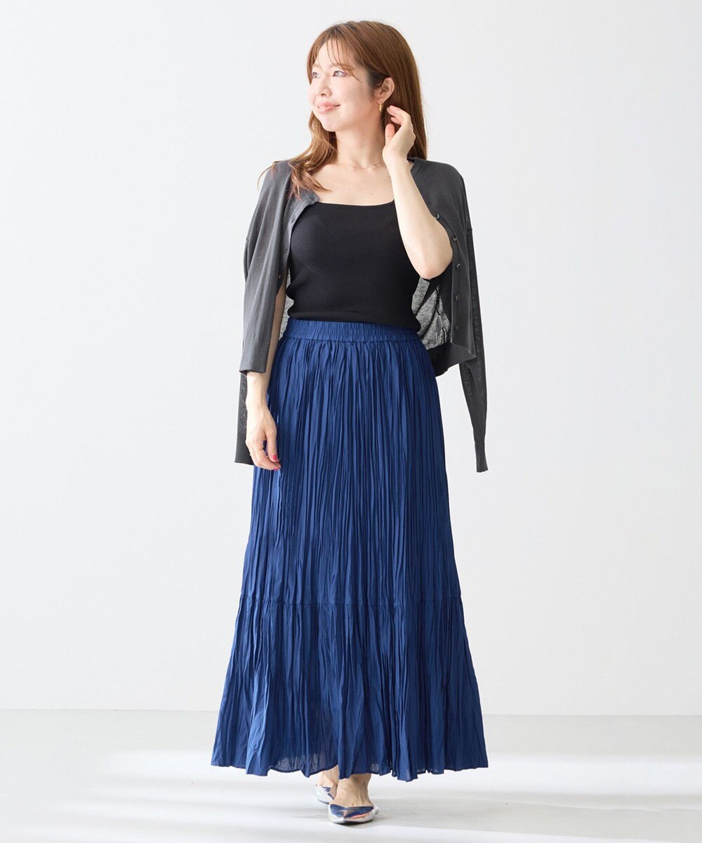 UNFILO ワッシャープリーツスカート 