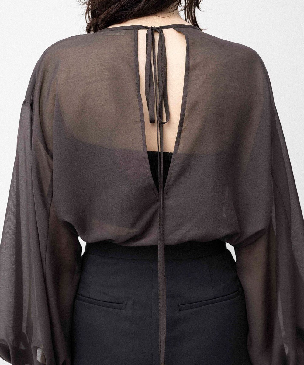 NAVE 【Nave】ブライトシアーボイル ギャザーブラウス 