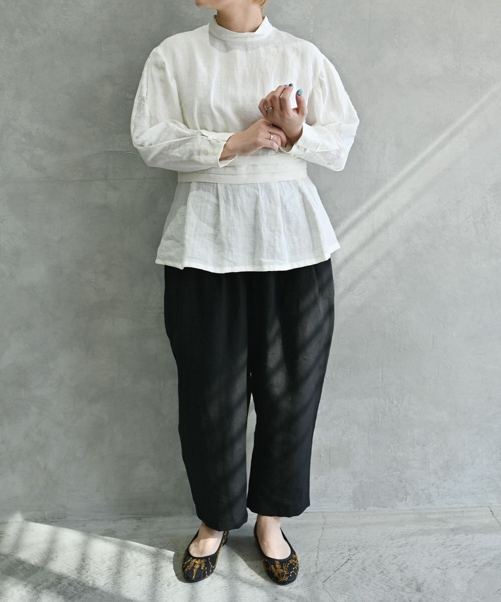 muuc イラカ柄刺繍のバレエシューズ 