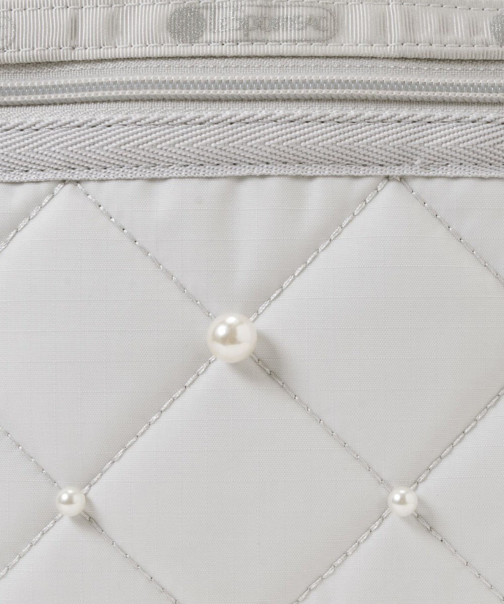 LeSportsac MINI N/S TOTE W/ PEARLS/ミストグレーパール 