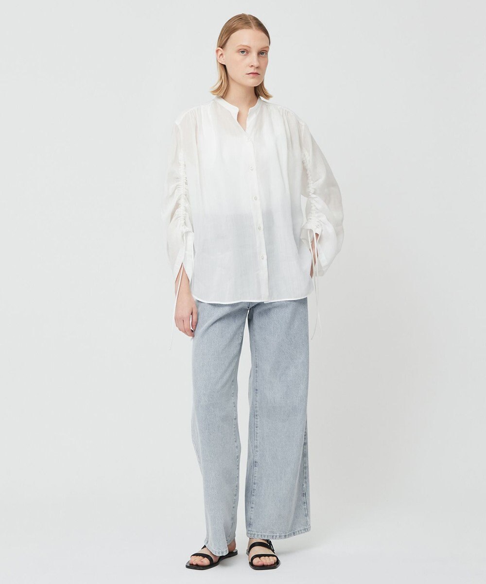 BEIGE， LILAC / シアーブラウス 