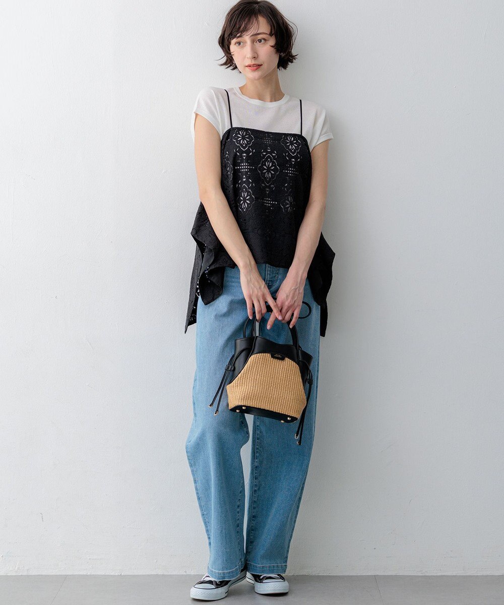 23区 【先行予約】ペーパーライクコンビ ショルダーバッグ (S) 