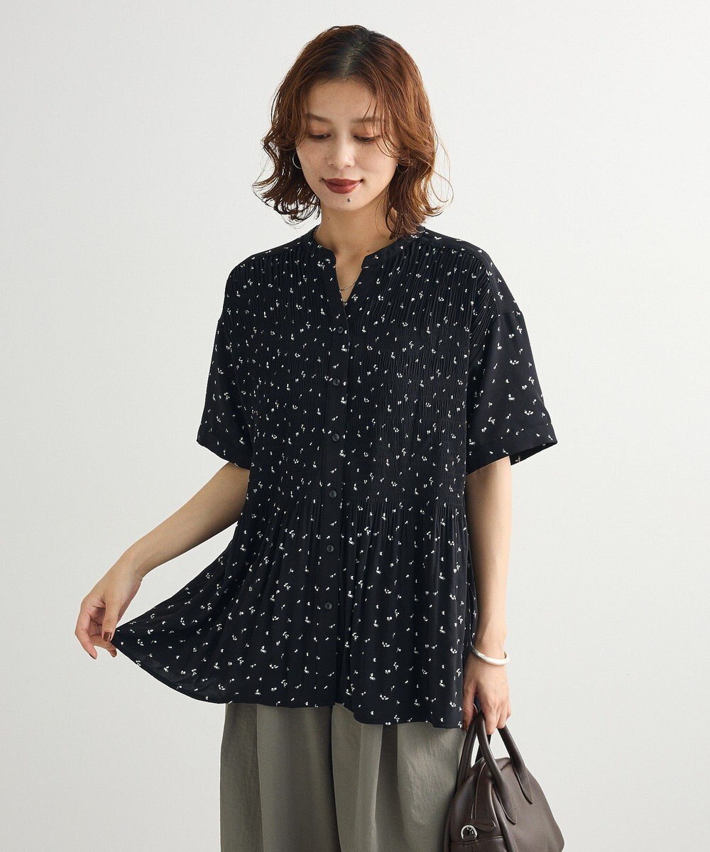 Green Parks マジョリカプリーツスキッパーブラウス 