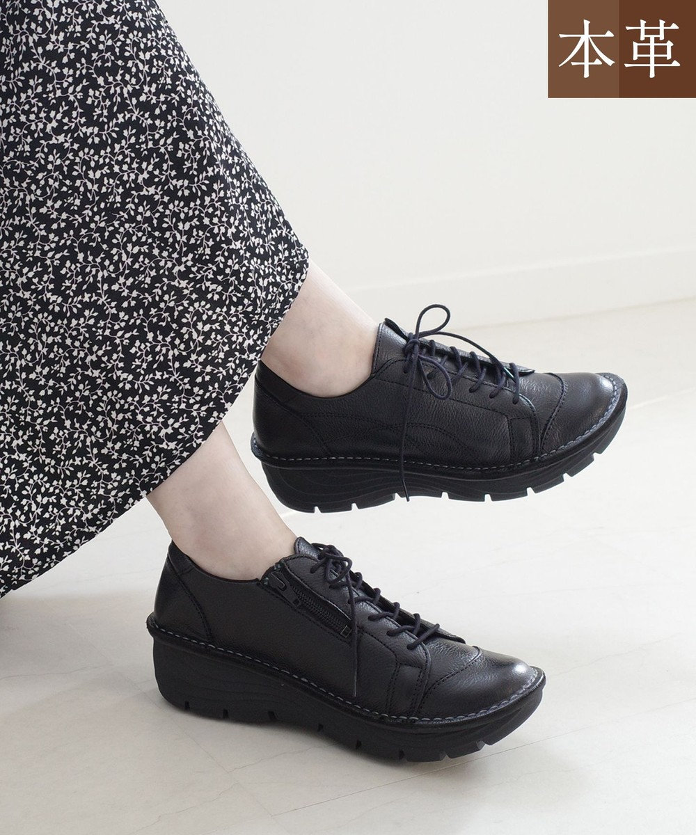 Pointer 本革超軽量レースアップスニーカー 