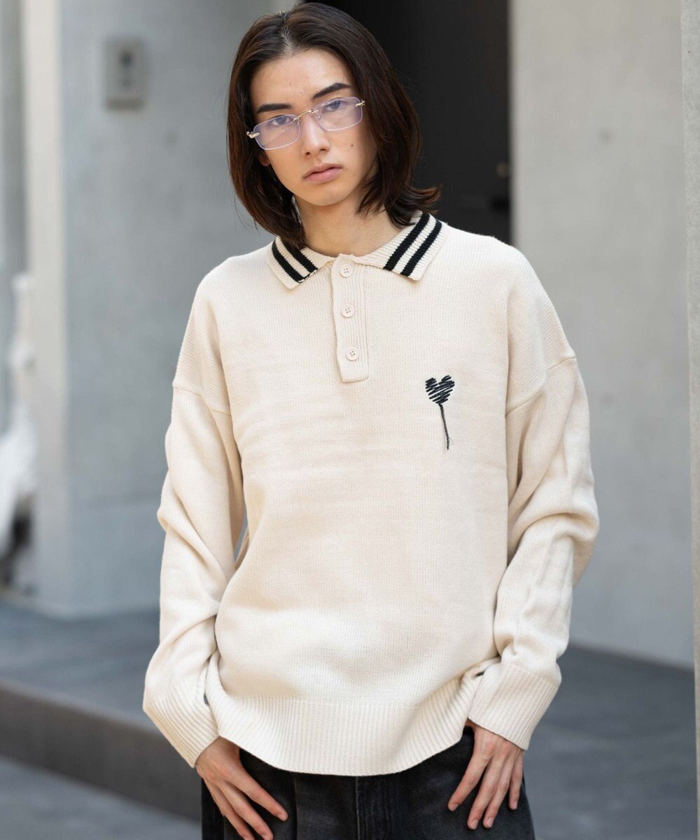 WEGO ラインポロニットプルオーバー 