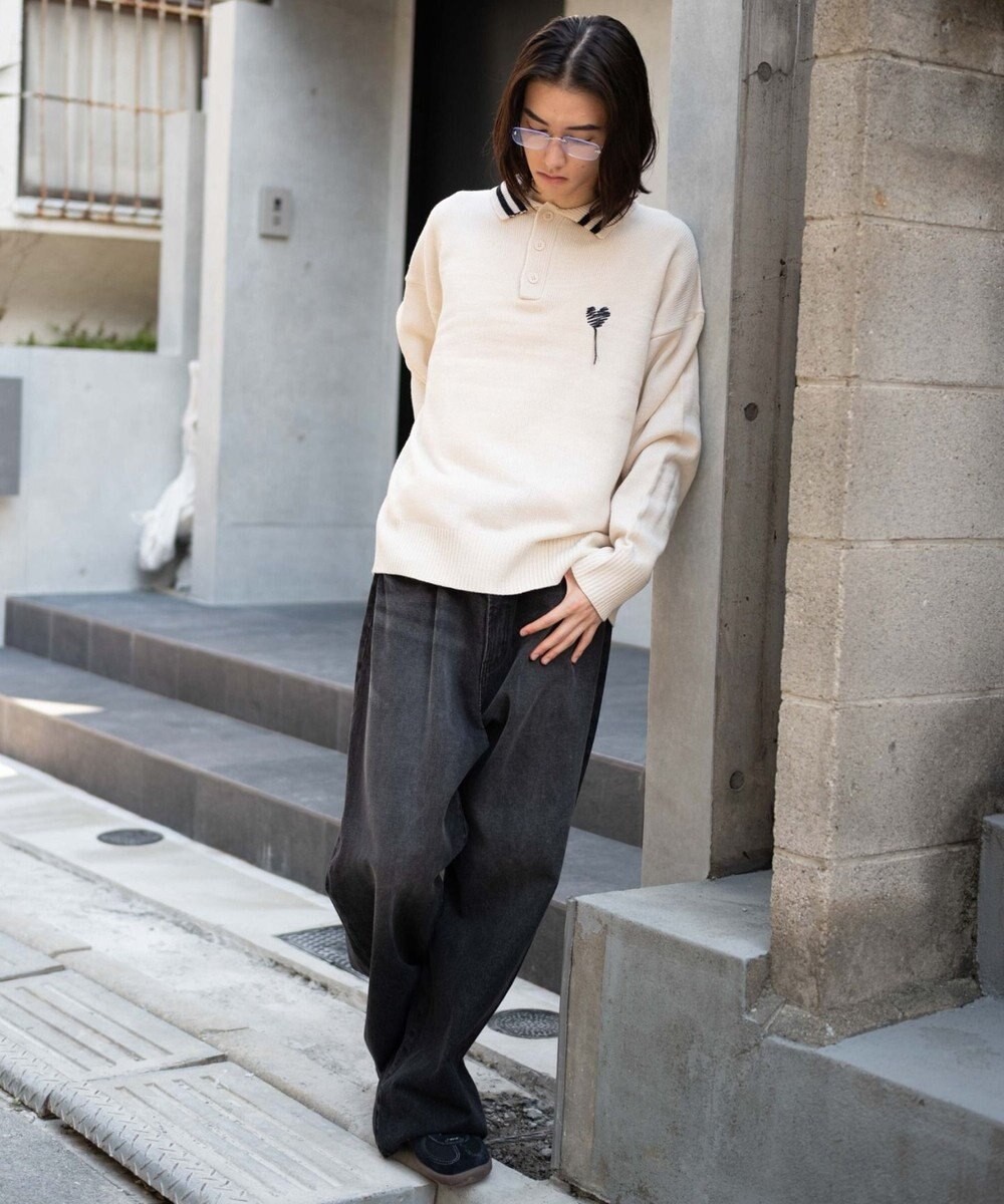 WEGO ラインポロニットプルオーバー 