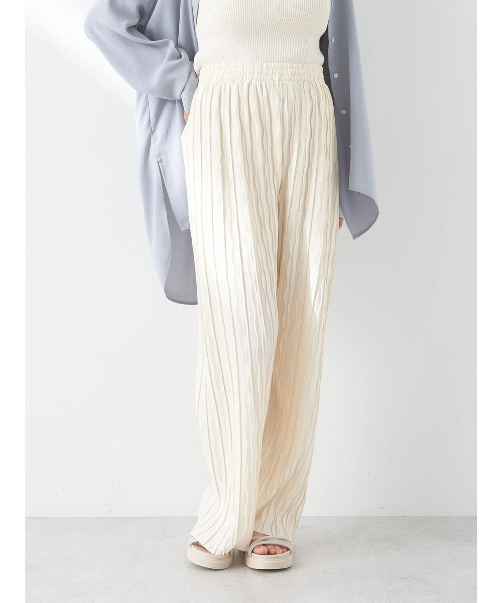 earth music&ecology リラックスセルフカットパンツ（Ｉｖｏｒｙ） 