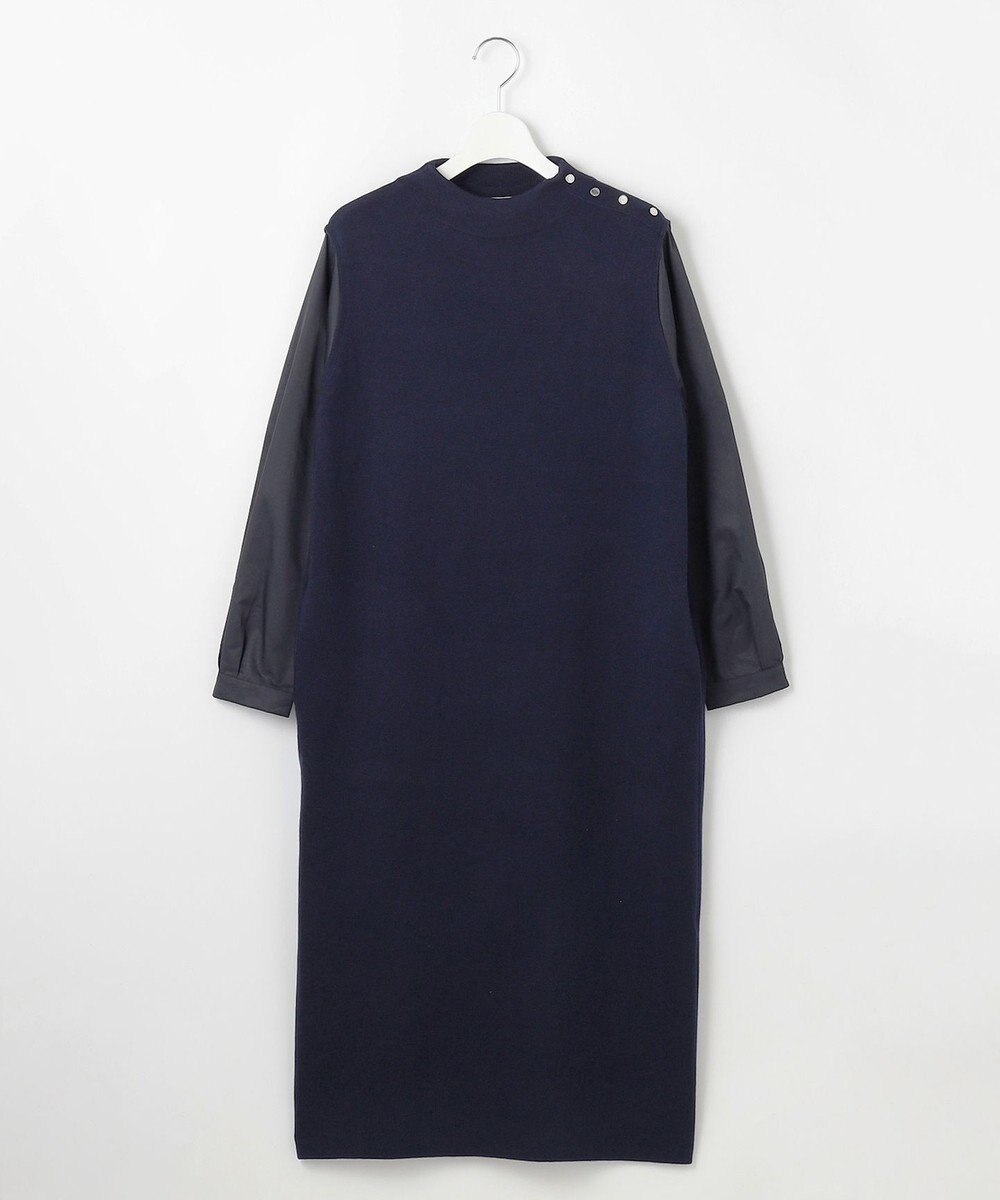 J.PRESS LADIES L 【洗える】CLOTH COMBI KNIT ワンピース 