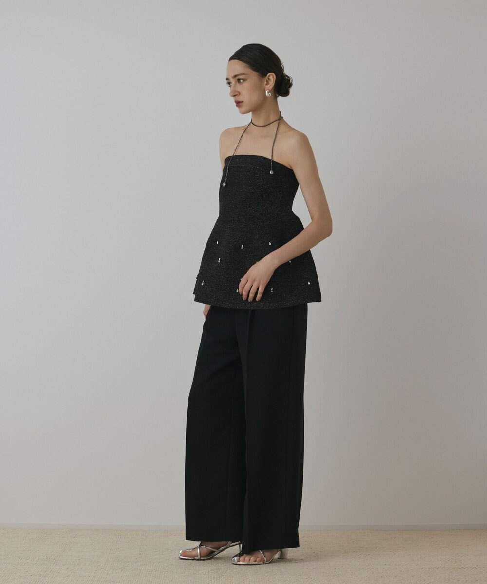 GRACE CONTINENTAL ペプラムベアニットトップ 