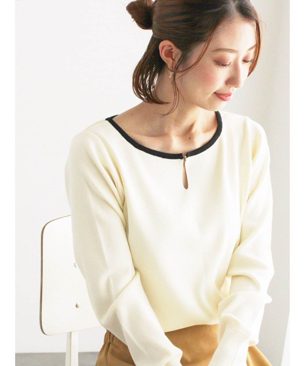 Te chichi スクエアチャームキーネックプルオーバー 