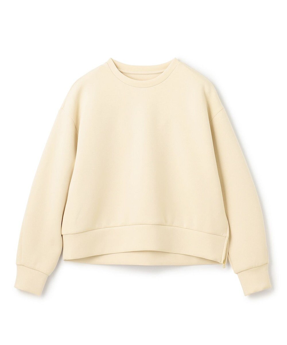 UNFILO L 【WEB限定】BEAUTY FORM JERSEY サイドZIP クロップドプルオーバー 