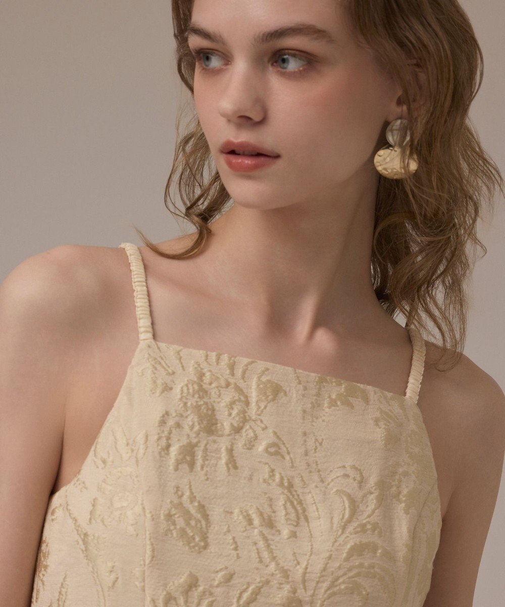 GRACE CONTINENTAL リーフジャガードキャミワンピース 