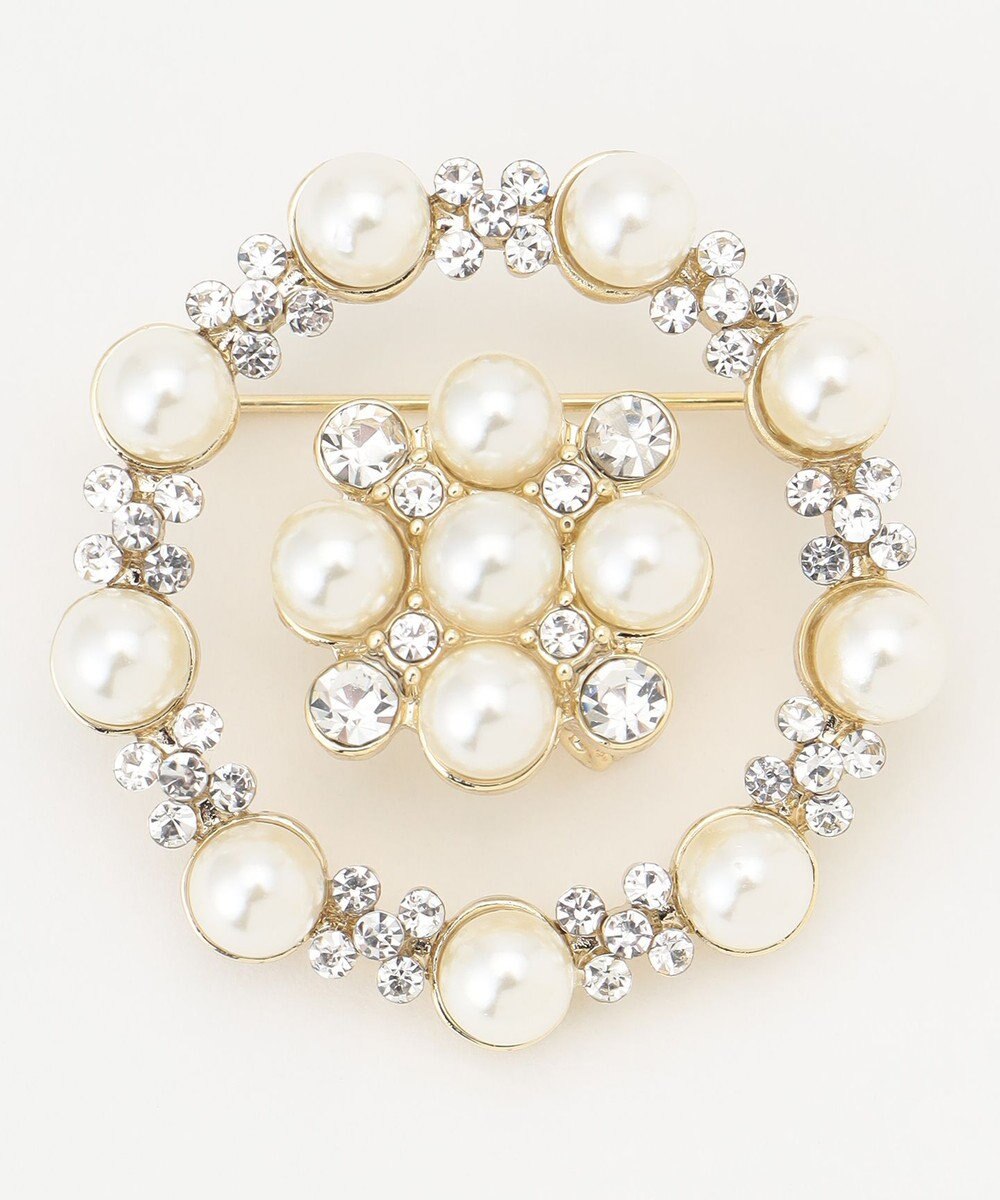 ANY 【2セット】【親子で使える】パールビジューブローチ 