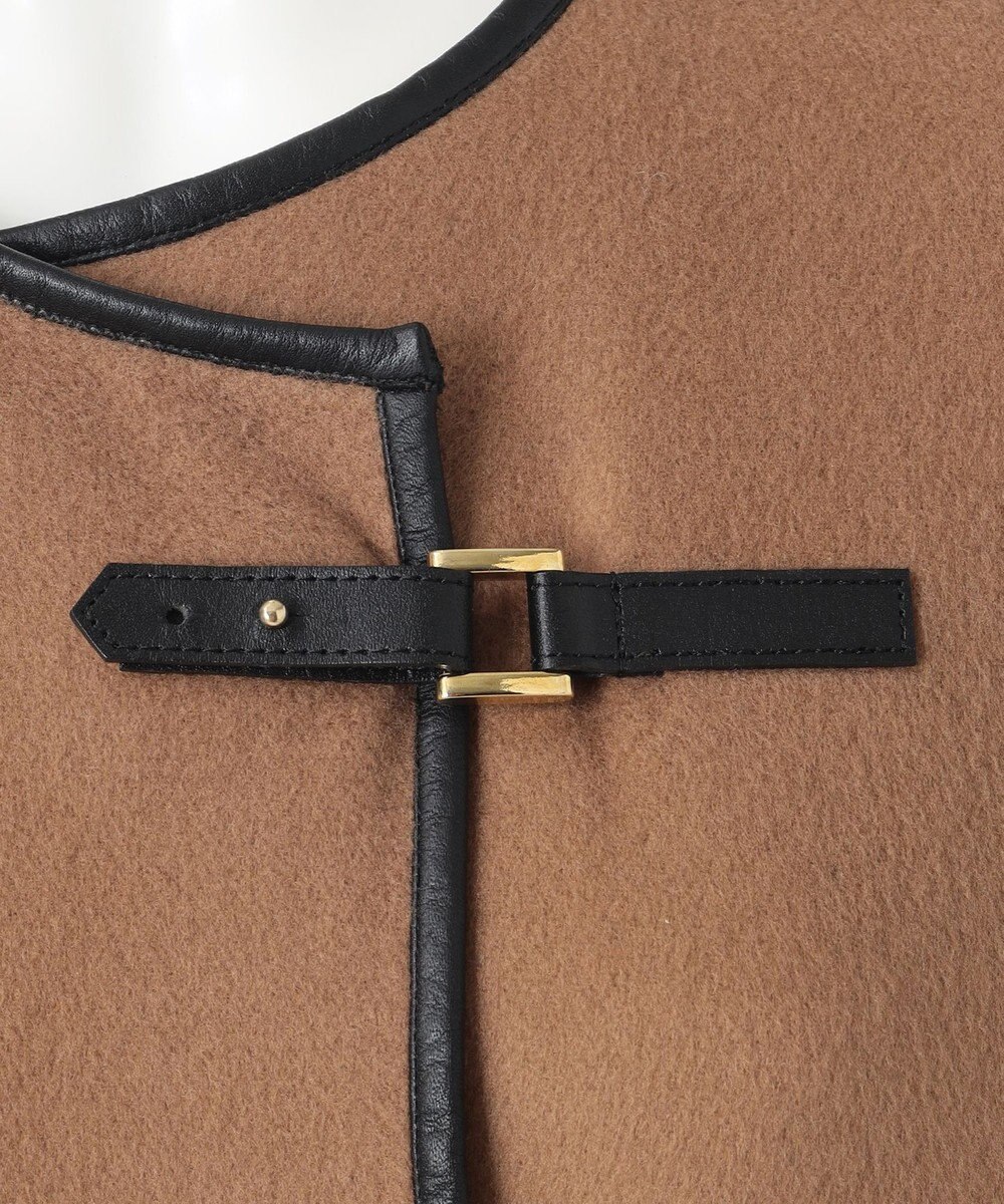 23区 L 【エステータ】MTRウールカシミヤリバー マント 