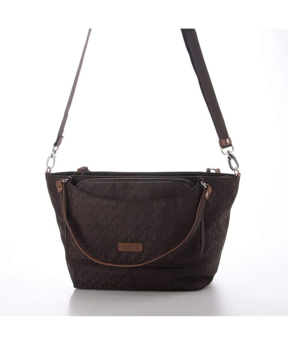 Y'SACCS ポーチ付きモノグラム2WAYトート 