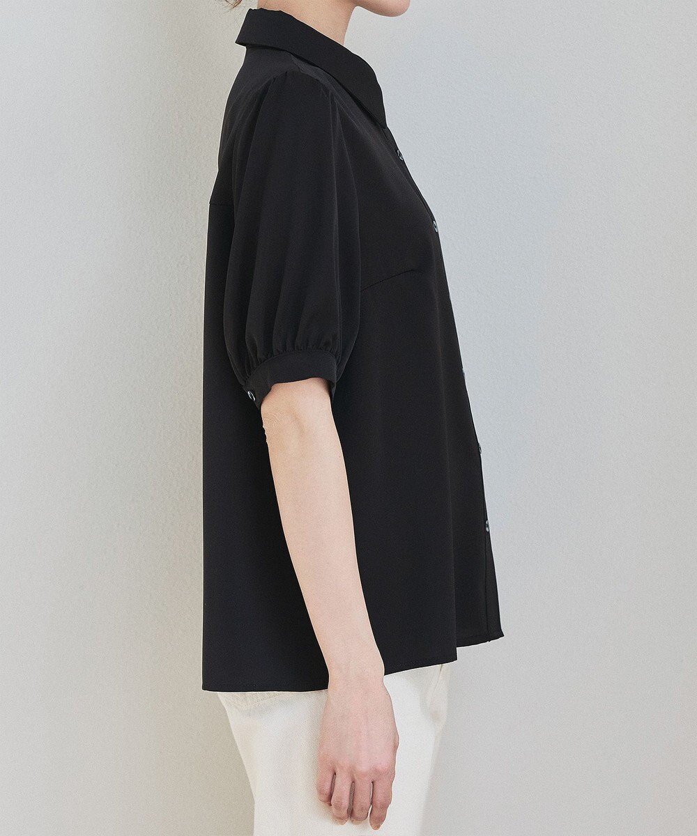 Tiaclasse L 【洗える】パフスリーブシャツブラウス 