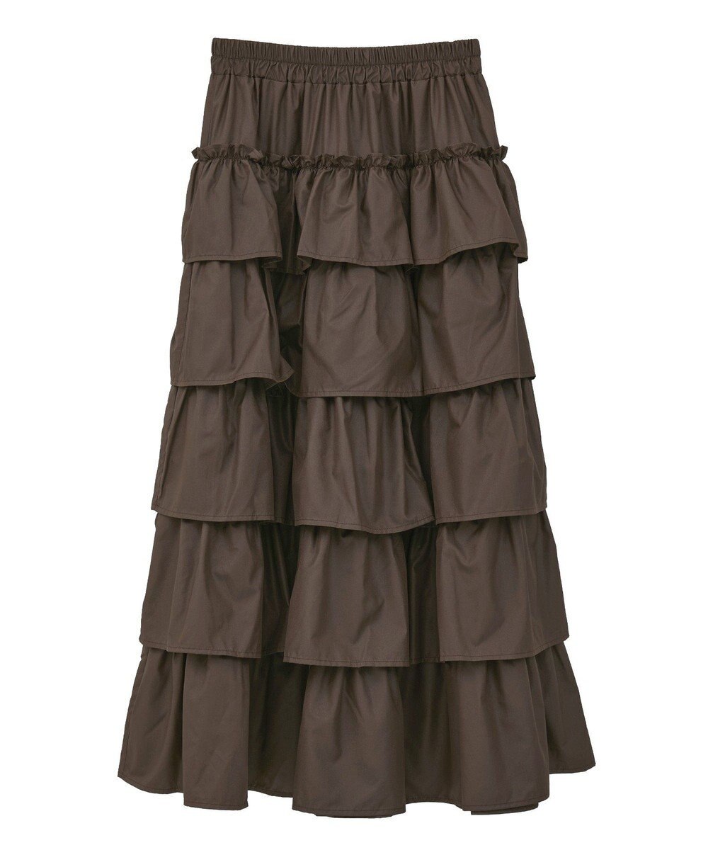 Green Parks ・ＳＵＧＡＲ　ＳＰＯＯＮ　レザーライクティアードスカー 