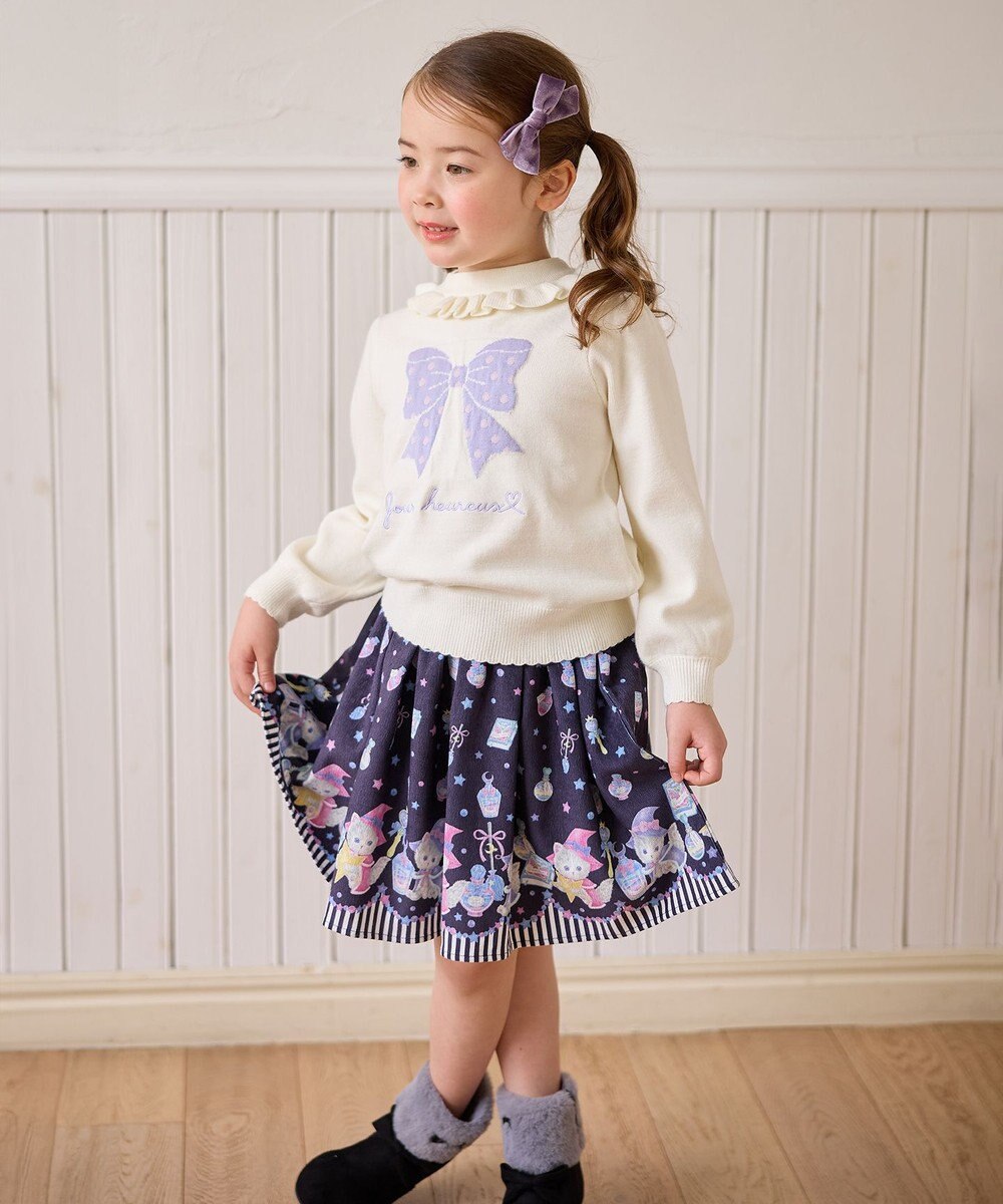 ANY KIDS 首フリルしあわせタッチニット 