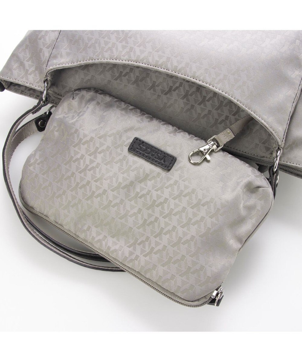 Y'SACCS ポーチ付きモノグラム2WAYトート 