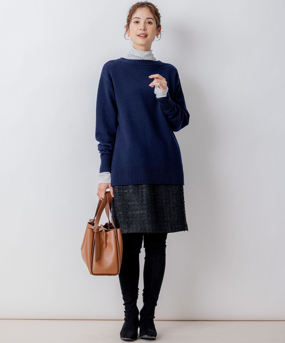 組曲 【WEB限定】ウールカシミヤミックスVネック ニット 