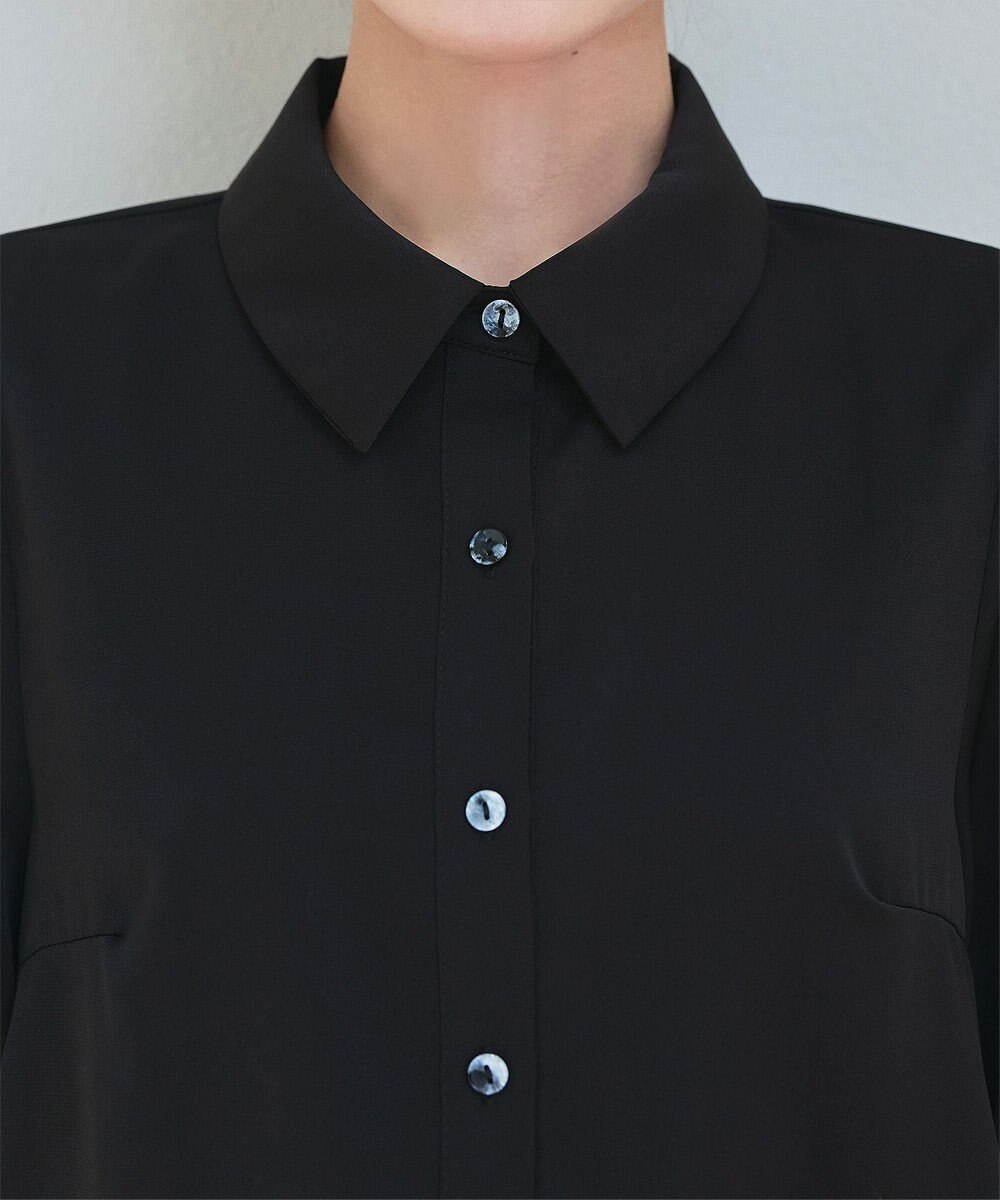 Tiaclasse L 【洗える】パフスリーブシャツブラウス 