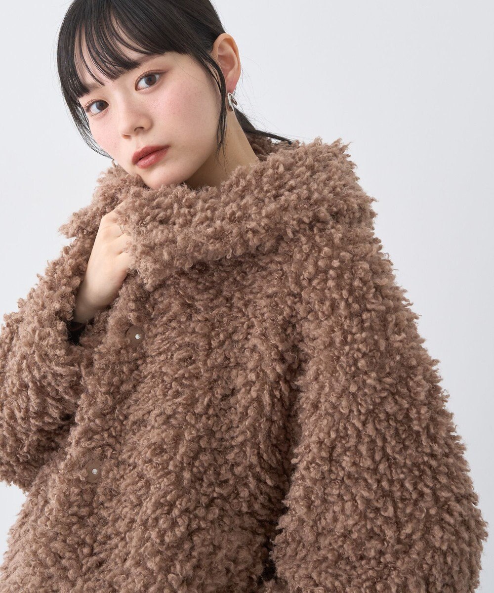 earth music&ecology プードルファーショートブルゾン 