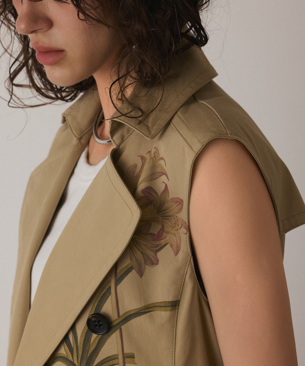 GRACE CONTINENTAL プリントトレンチワンピース 