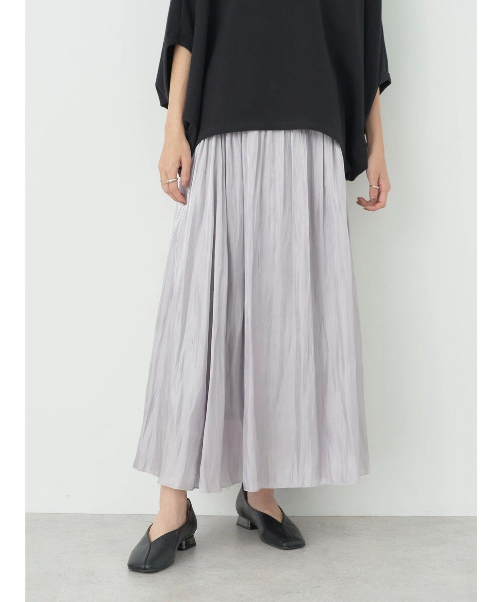 earth music&ecology シャイニーギャザースカート 