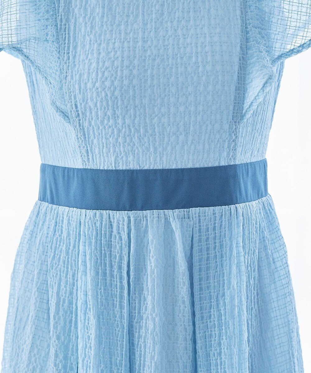 Tiaclasse L 【洗える】シフォンチェック配色フリルワンピース 