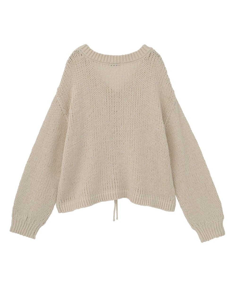 earth music&ecology フロントシャーリングニットプルオーバー 