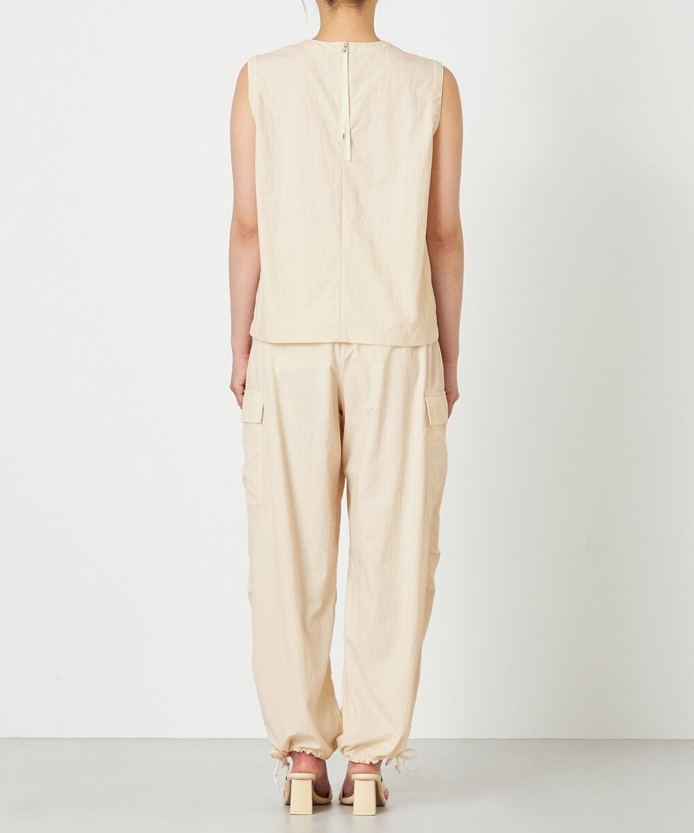 NAVE 【ReNAVE・洗える/撥水加工/接触冷感/UVケア/セットアップ】ナイロンタスラン ノースリブラウス 